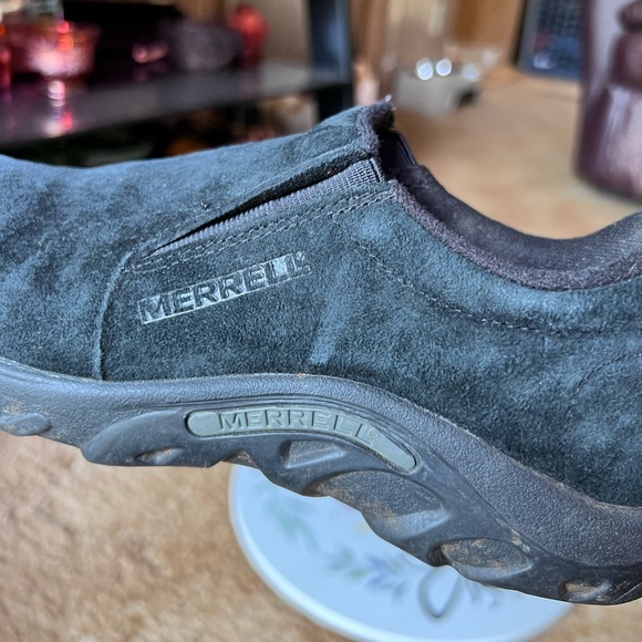 Merrell Jungle Moc Slip On Shoes in Black Suede Leather kids size 5. - Picture 8 of 17